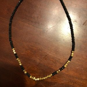 Black beaded necklace